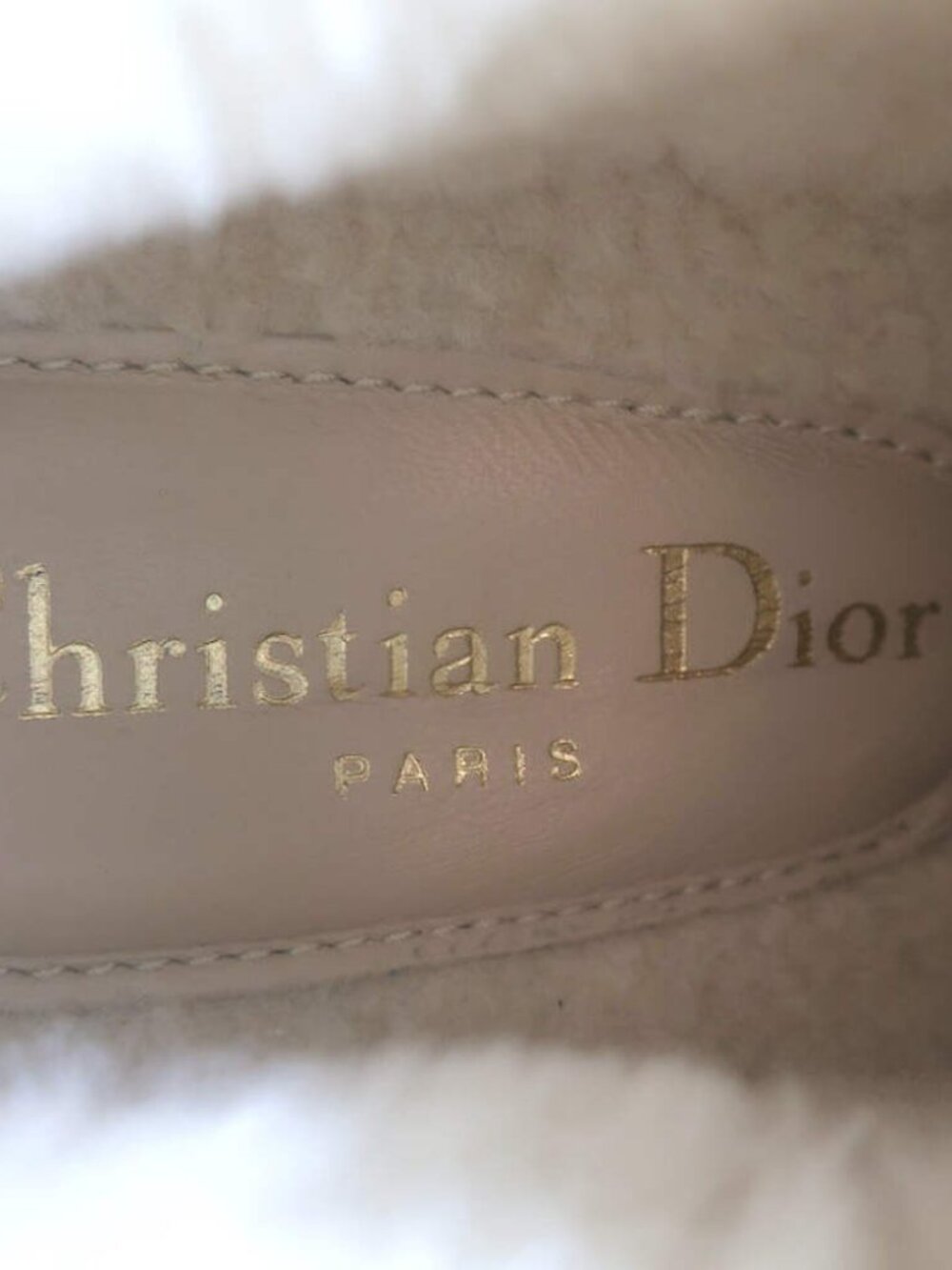Christian Dior Walk'n'Dior Shearling Platform Sneakers Taupe Oblique Size 38 - Picture 10 of 13